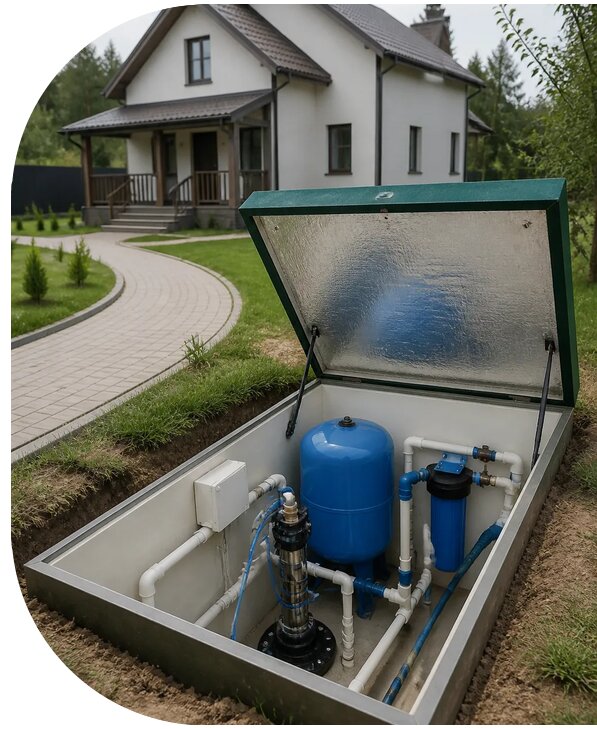 Автономное водоснабжение дома в Михайловке от 152505 р. | АПаруса-Мхл